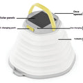White plastic camping lamp with large battery capacity for outdoor lighting