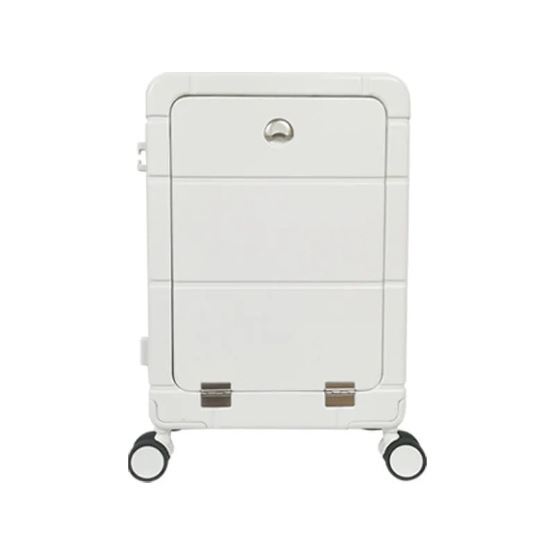 20-inch front opening suitcase with wet dry separation compartments and universal spinner wheels