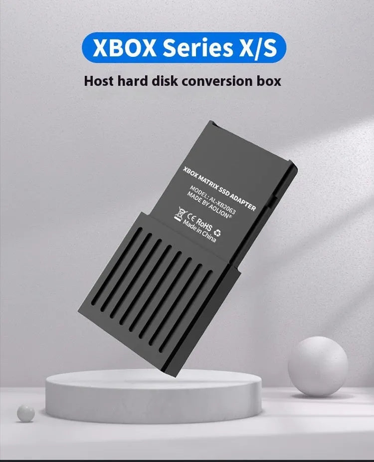 Aluminium alloy hard disk switching box for Xbox Series X and S consoles with screwdriver and manual
