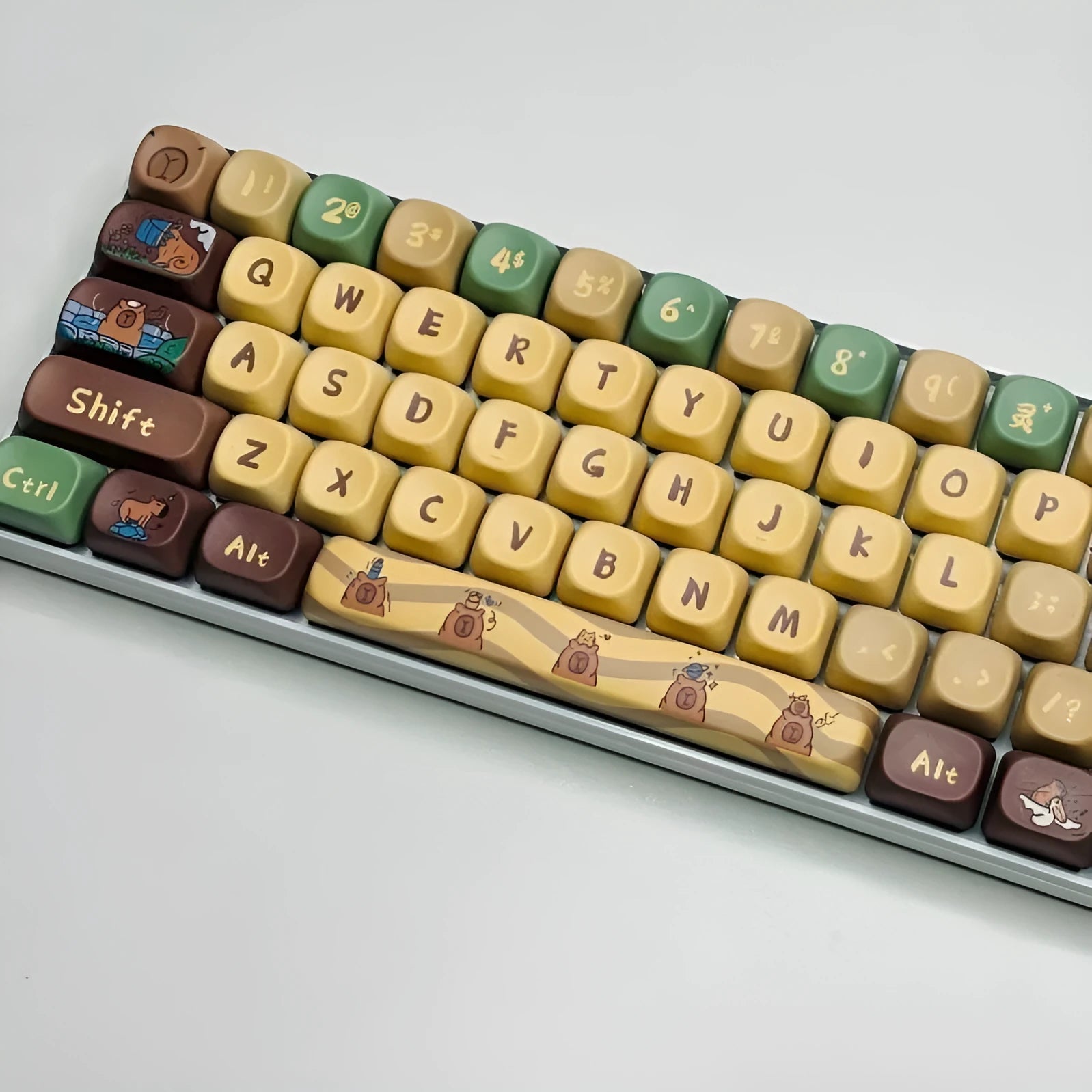 Capabala 130-piece ABS mechanical keyboard keycap set with double-shot legends, shown in packaging.