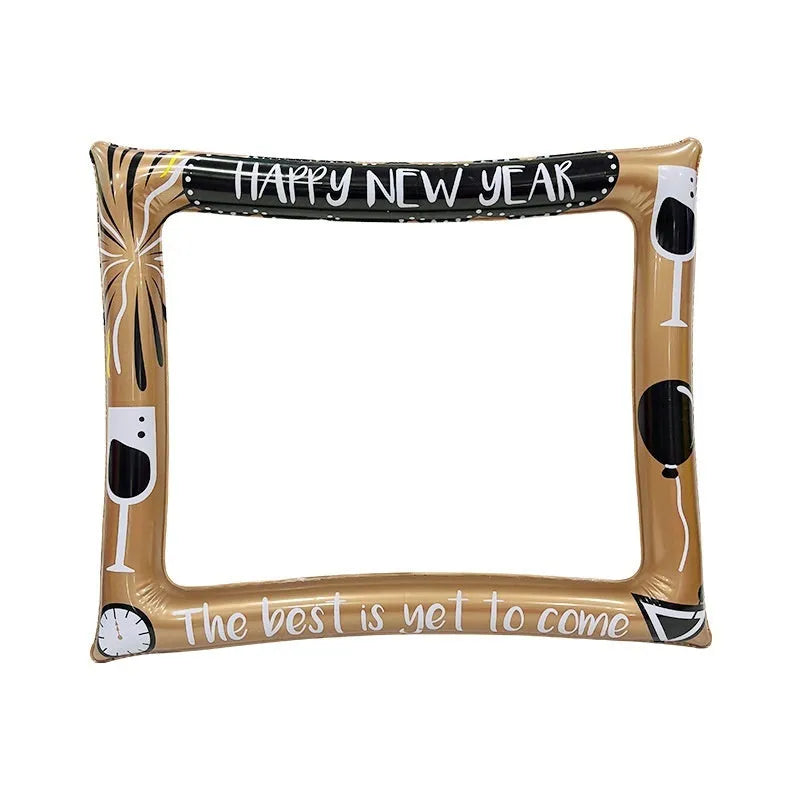 Christmas inflatable PVC photo frame prop for holiday group pictures