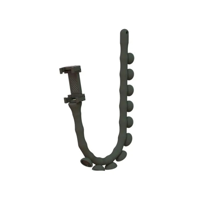 Flexible worm-style phone bracket with suction cup attachment in three colour options