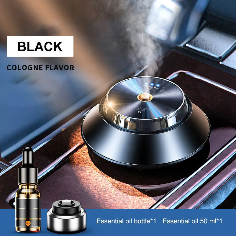 Black butterfly-design car aromatherapy diffuser with USB cable and 50ml essential oil bottle