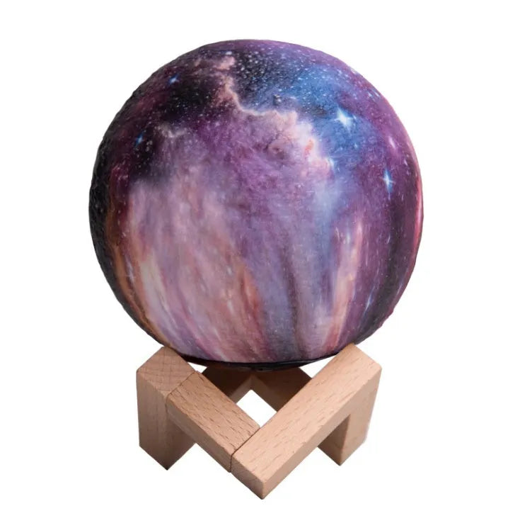 3D printed lunar light sphere with LED illumination in multiple colour modes