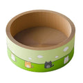 Large round deepening pit cat scratch board made of corrugated cardboard in 45cm and 50cm sizes.