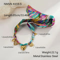 Women's 18K gold plated stainless steel necklace with geometric pendant and matching bracelet
