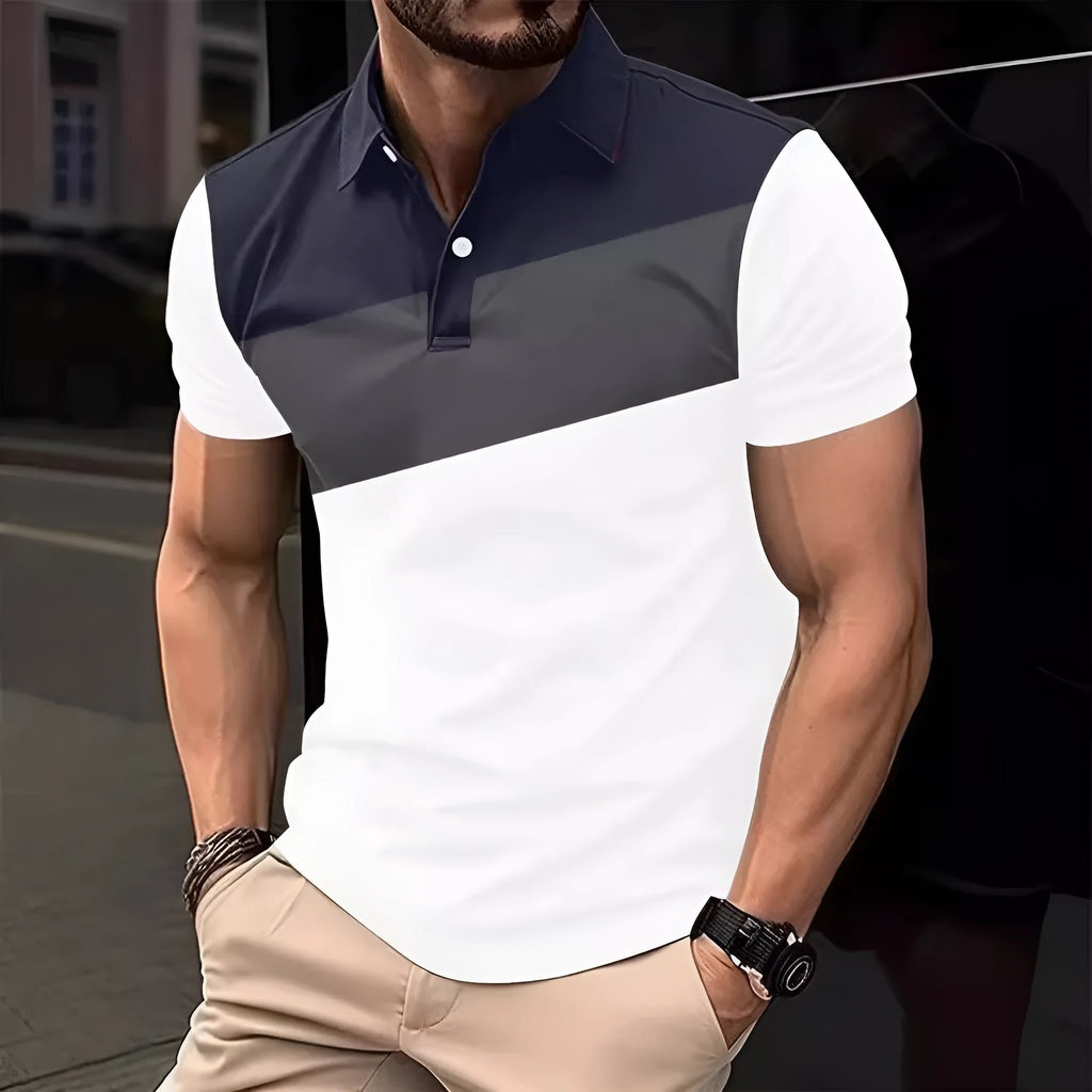 Men's 3D digital printed loose fit t-shirt in colour LM-PL047 showing short sleeve design
