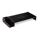 Wooden desktop laptop cooling rack 28x56x8.5cm black white single-layer exhaust stand