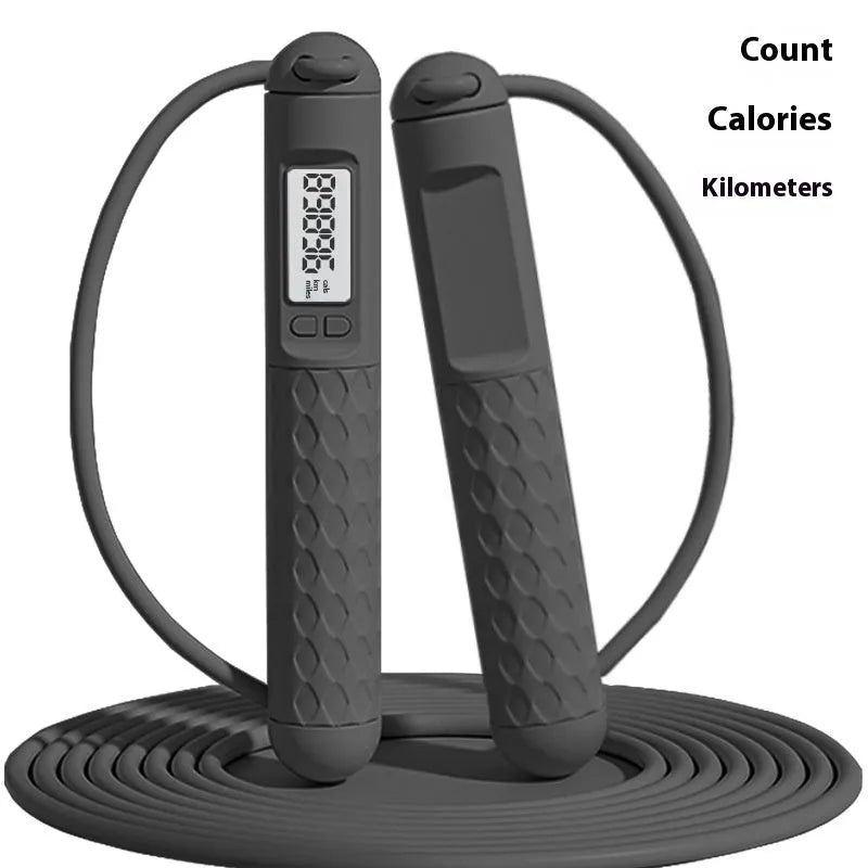 ABS skipping rope with bearings in various colour options including black, green, pink, and blue for fitness training.