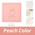 Square notebook with textured mesh faux leather cover, open to show Daolin paper pages.