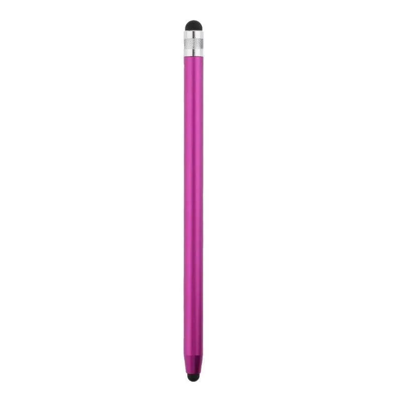 WK128 metal double-tip capacitive painting pen in silver, showing both silicone tips, for iPad and tablet drawing.