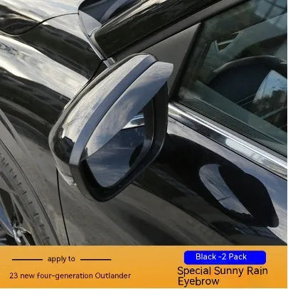 2023 Mitsubishi Outlander side window deflectors in black and translucent finishes