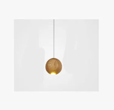 Nordic wood ball chandelier hanging light with adjustable height and wood construction