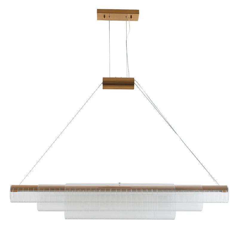 Modern minimalist glass pendant lamp with iron construction for restaurant and bar lighting