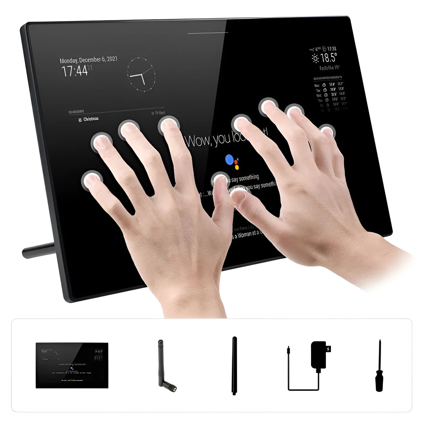 13.3-inch integrated computer touch display with Raspberry Pi CM4 for magic mirror and voice assistant projects