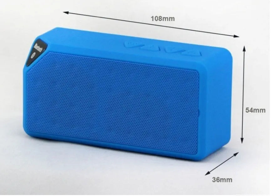 Cannon X3 small cube wireless Bluetooth speaker in five colour options on a white background.