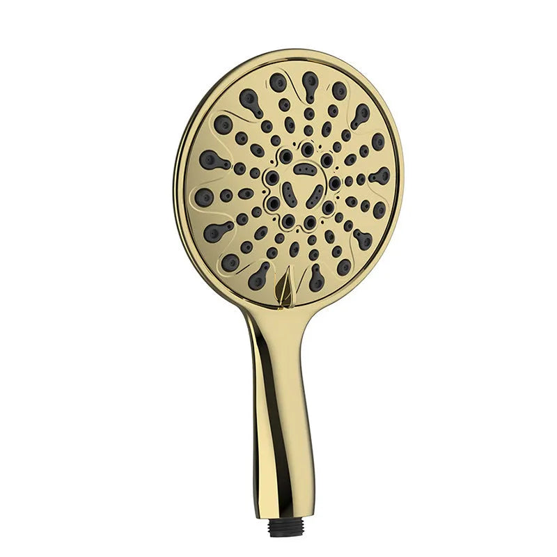 6-inch handheld shower head with electroplated finish and multiple spray functions