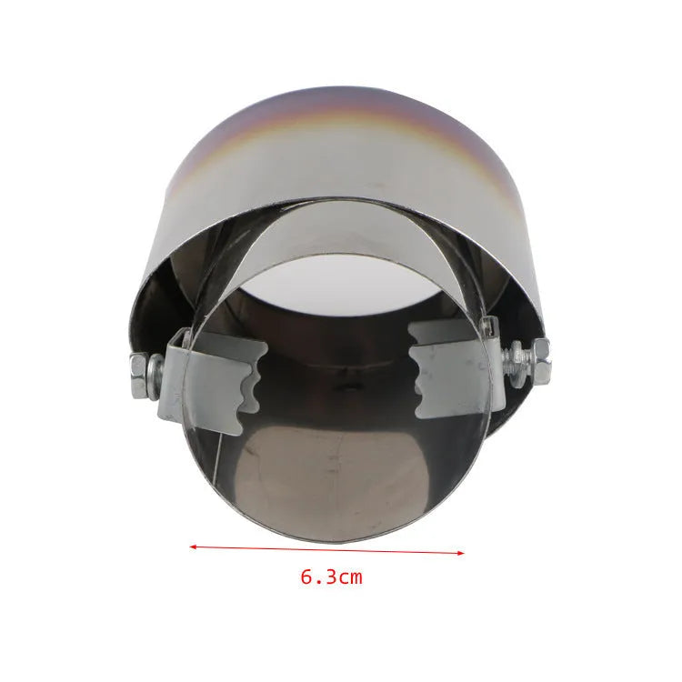 Stainless steel car exhaust tail pipe modification kit in straight and curved designs with 140mm length