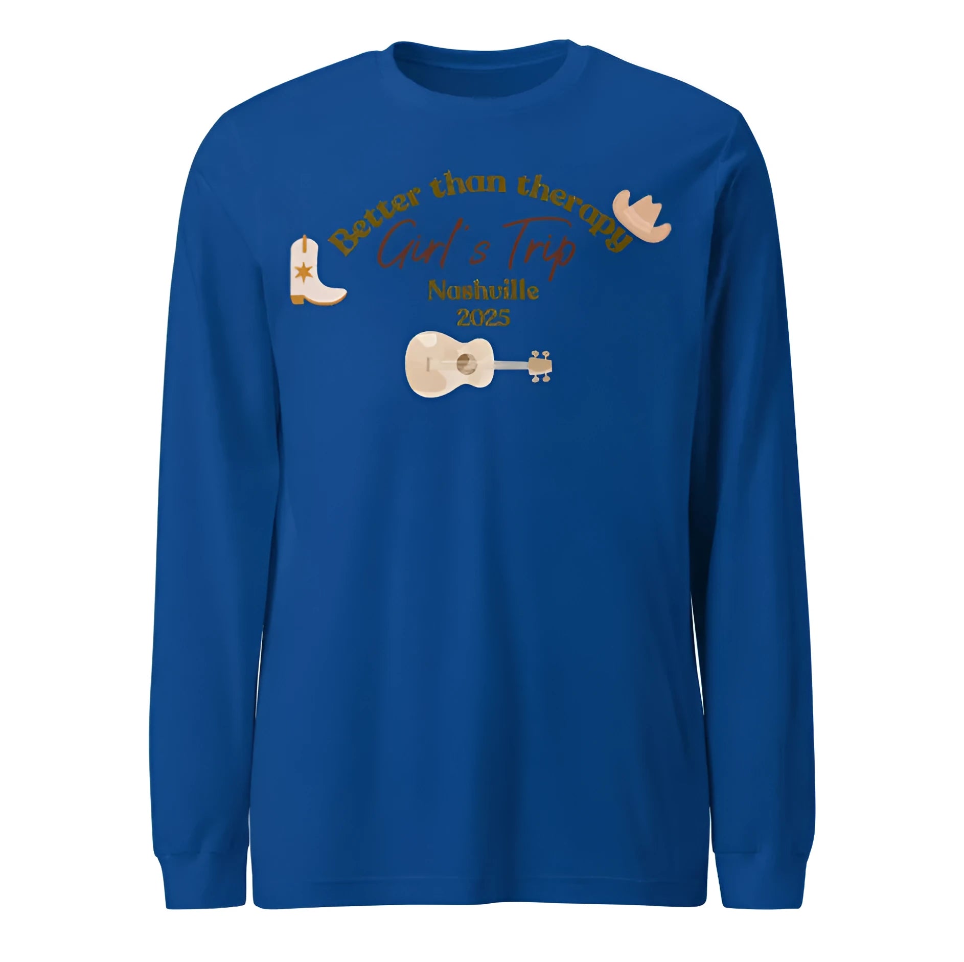 Blue men's loose fit polyester sweater with letter print patterns in Korean casual style