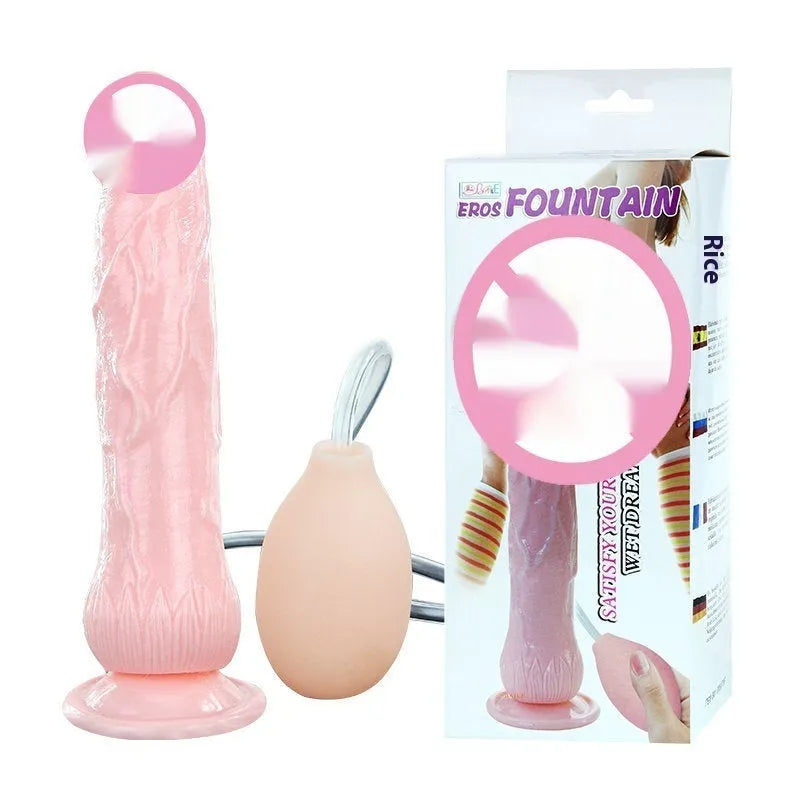 Realistic flesh-colour suction cup dildo with TPR shaft and ABS base, shown with suction cup.