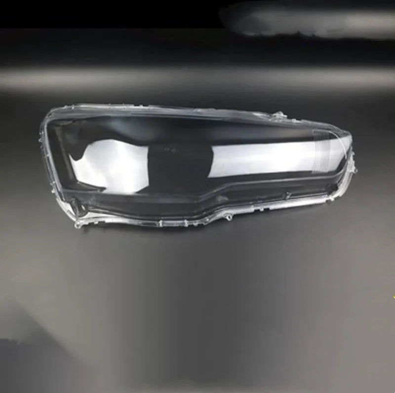 Transparent plastic headlight housing cover with 50mm x 30mm x 20mm dimensions
