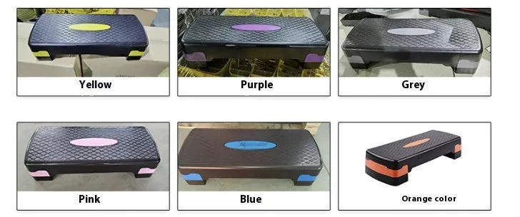 Grey Fit Step aerobic platform for home workouts, showing dimensions 68cm long by 28cm wide.
