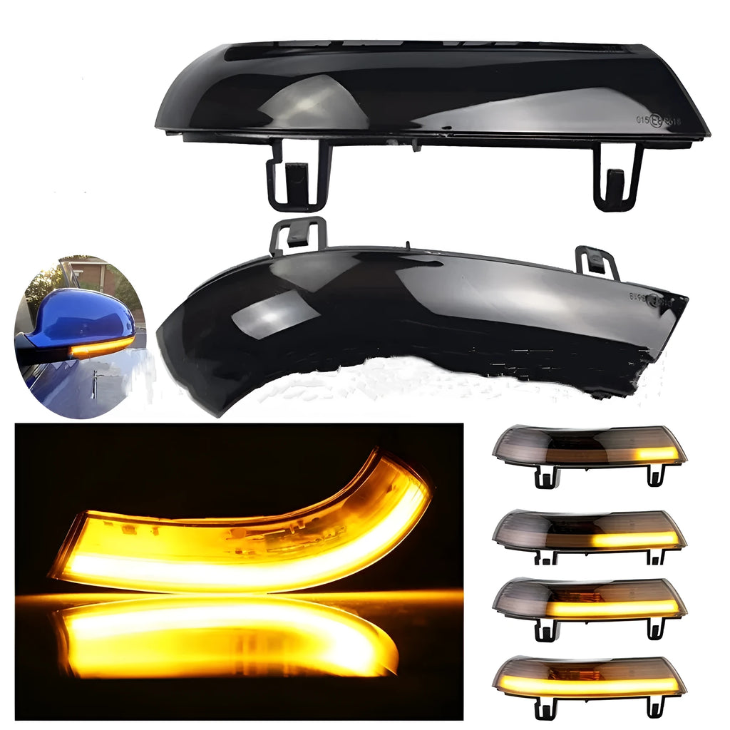 Volkswagen Golf 5 sequential flow turn signal light with yellow LEDs in ABS housing
