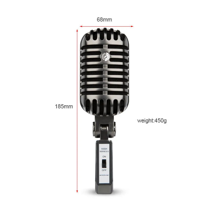 Professional retro condenser microphone in FG2 colour for wireless K song and conference recording