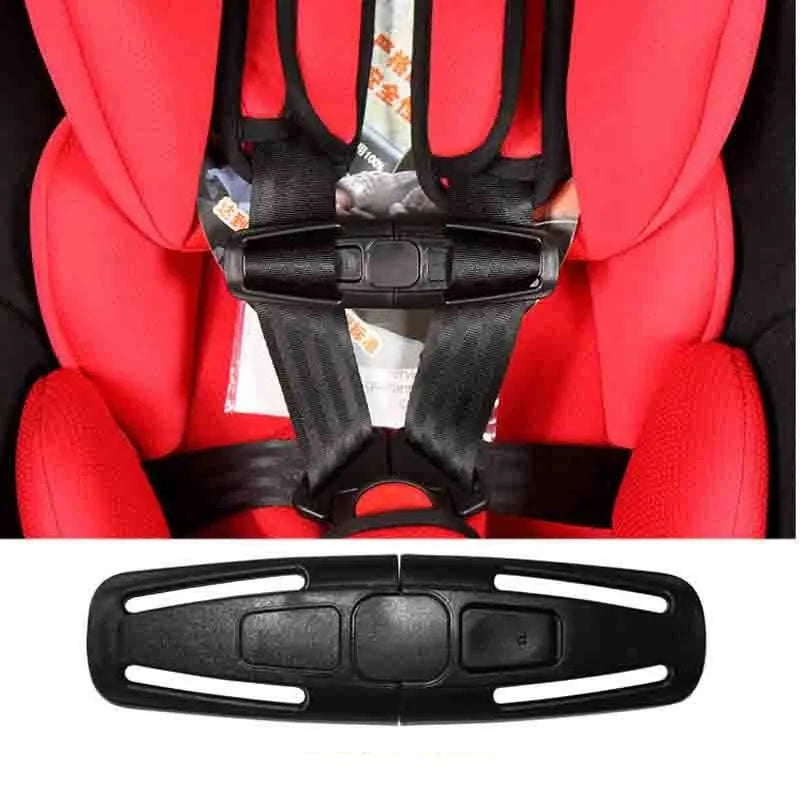Black Nylon PA66 seat belt buckle lock button measuring 14.5cm x 4cm for child safety seats