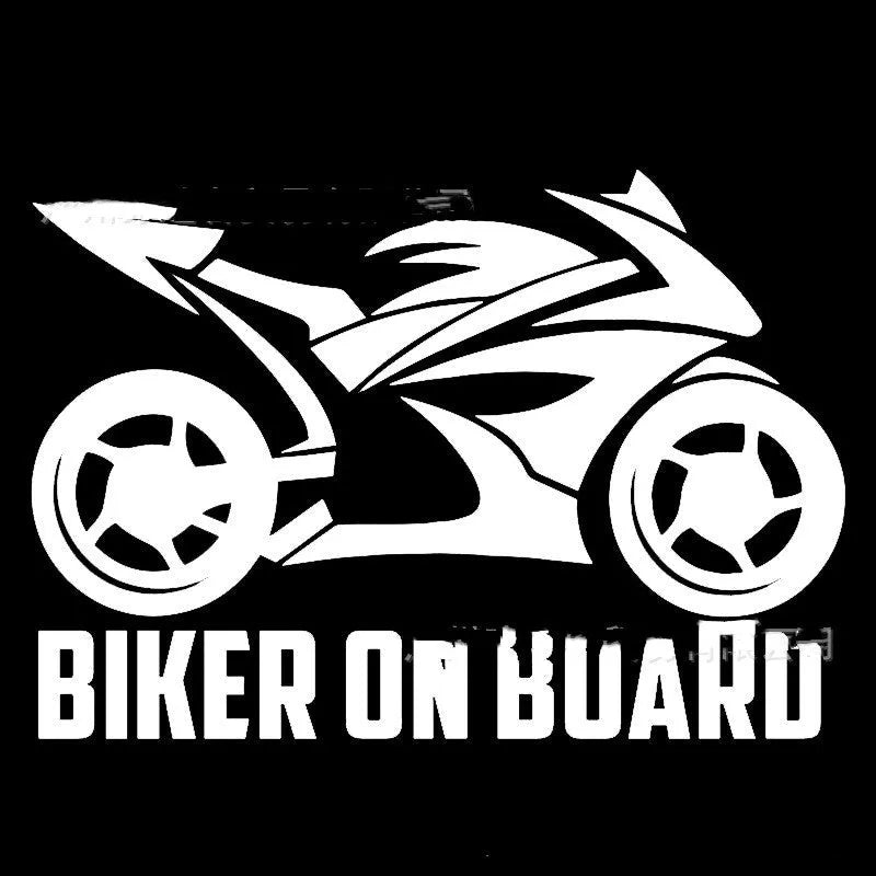 Motorcycle-shaped reflective sticker for cars in multiple colours on a roll.