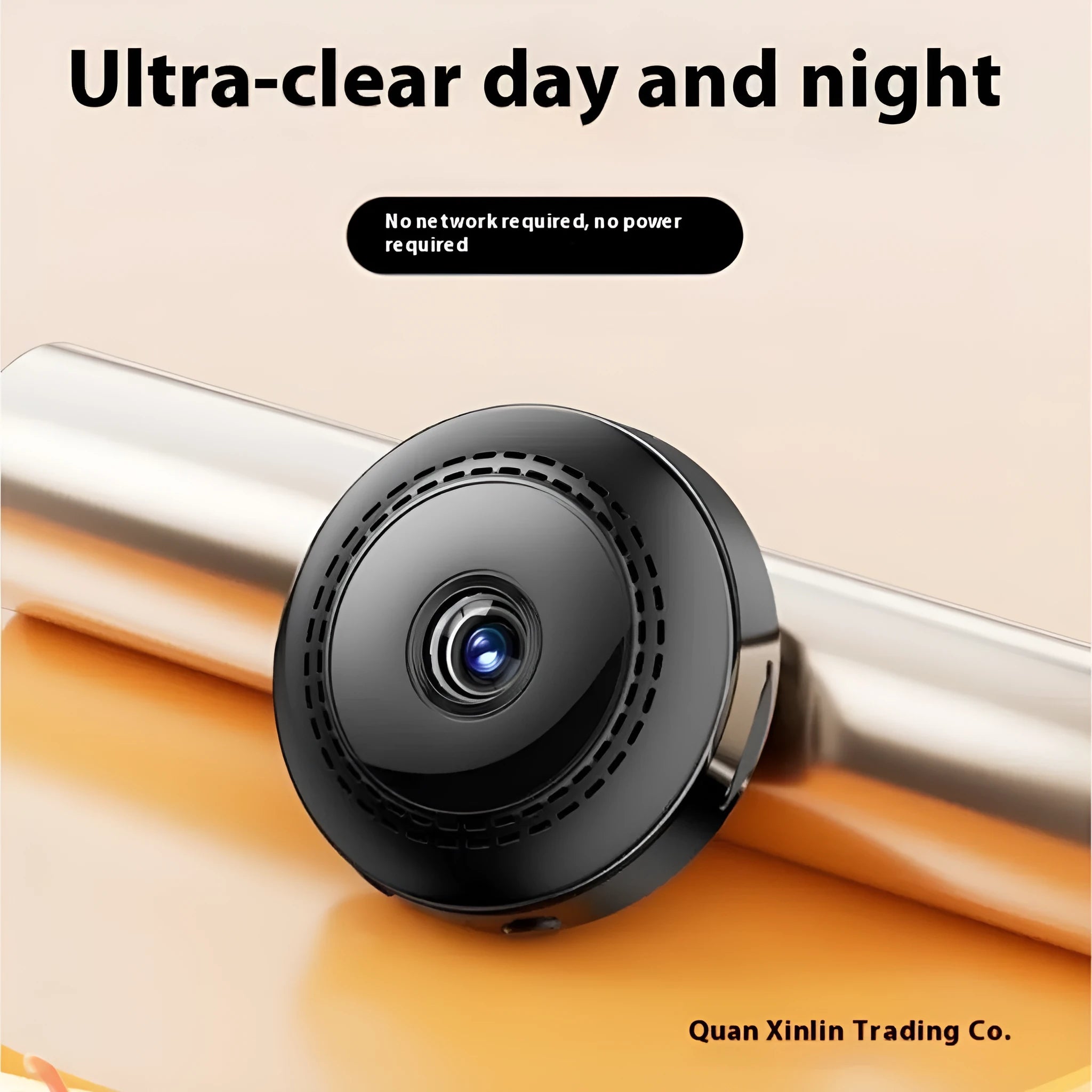 Wireless WiFi security camera with 360-degree panoramic coverage and HD night vision capability
