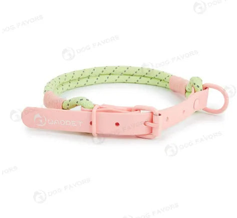 Solid colour PVC dog hand holding rope leash in Dark Red Purple Yellow or Taoyao Green.