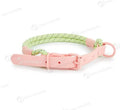 Solid colour PVC dog hand holding rope leash in Dark Red Purple Yellow or Taoyao Green.
