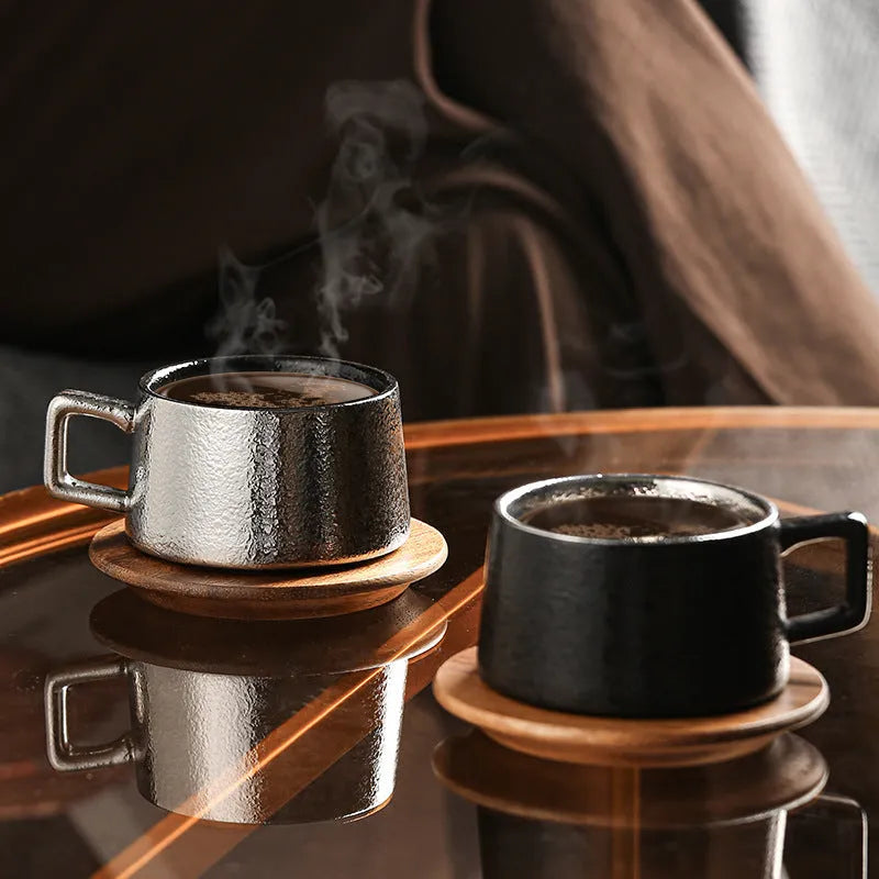 Office afternoon tea gift set showing coffee cup tumbler with gold-plated gift box packaging