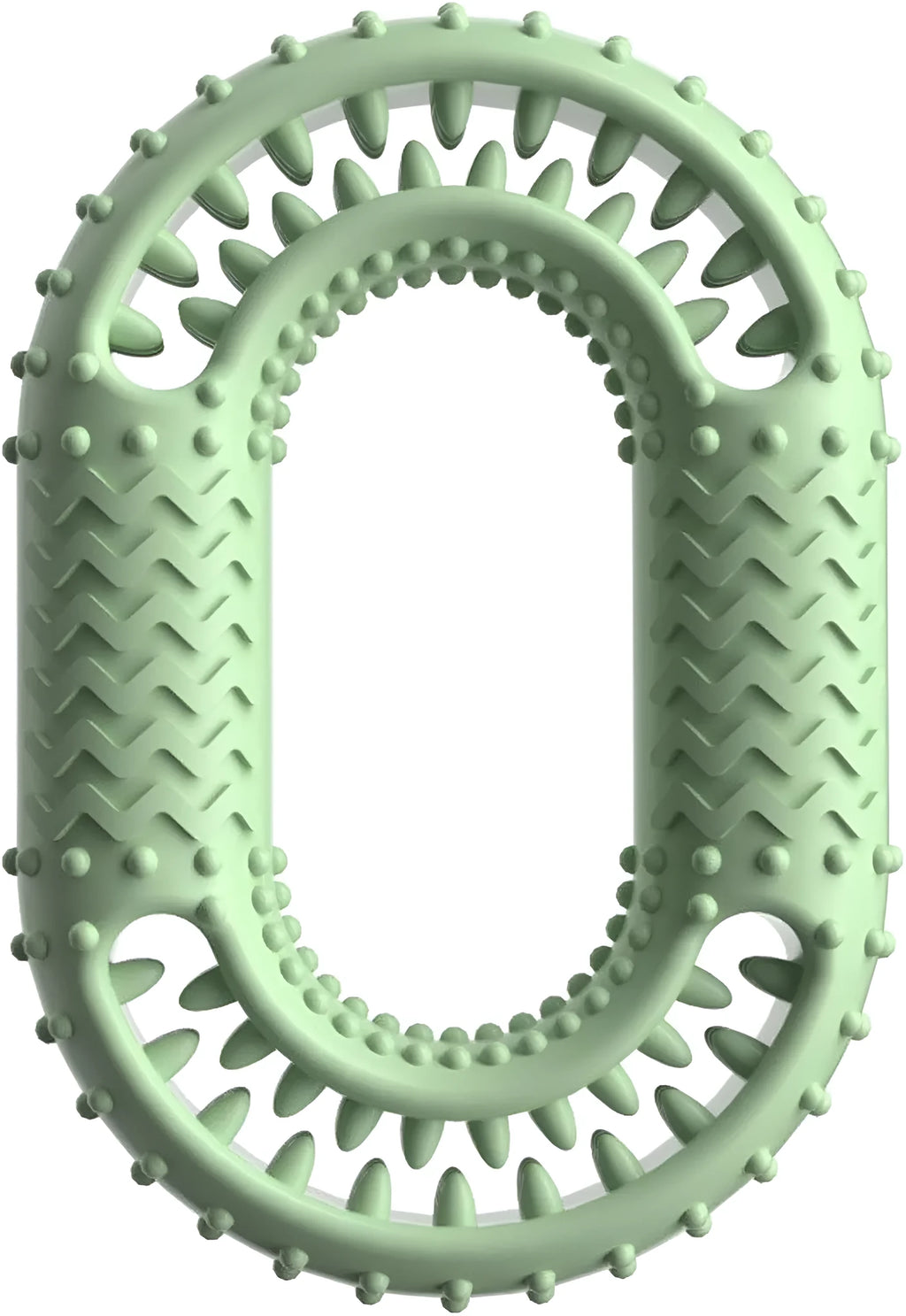 Blue O-ring dog dental chewing toy for aggressive chewers measuring 12.5 cm