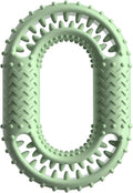 Blue O-ring dog dental chewing toy for aggressive chewers measuring 12.5 cm