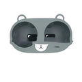 Flexible silicone car cup holder stabiliser insert in grey, tan, or pink colour.