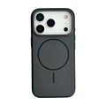 Blue frosted magnetic protective case for iPhone 17 series mobile phone.