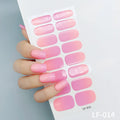 16 solid colour nail art sticker designs with European and American simple style patterns