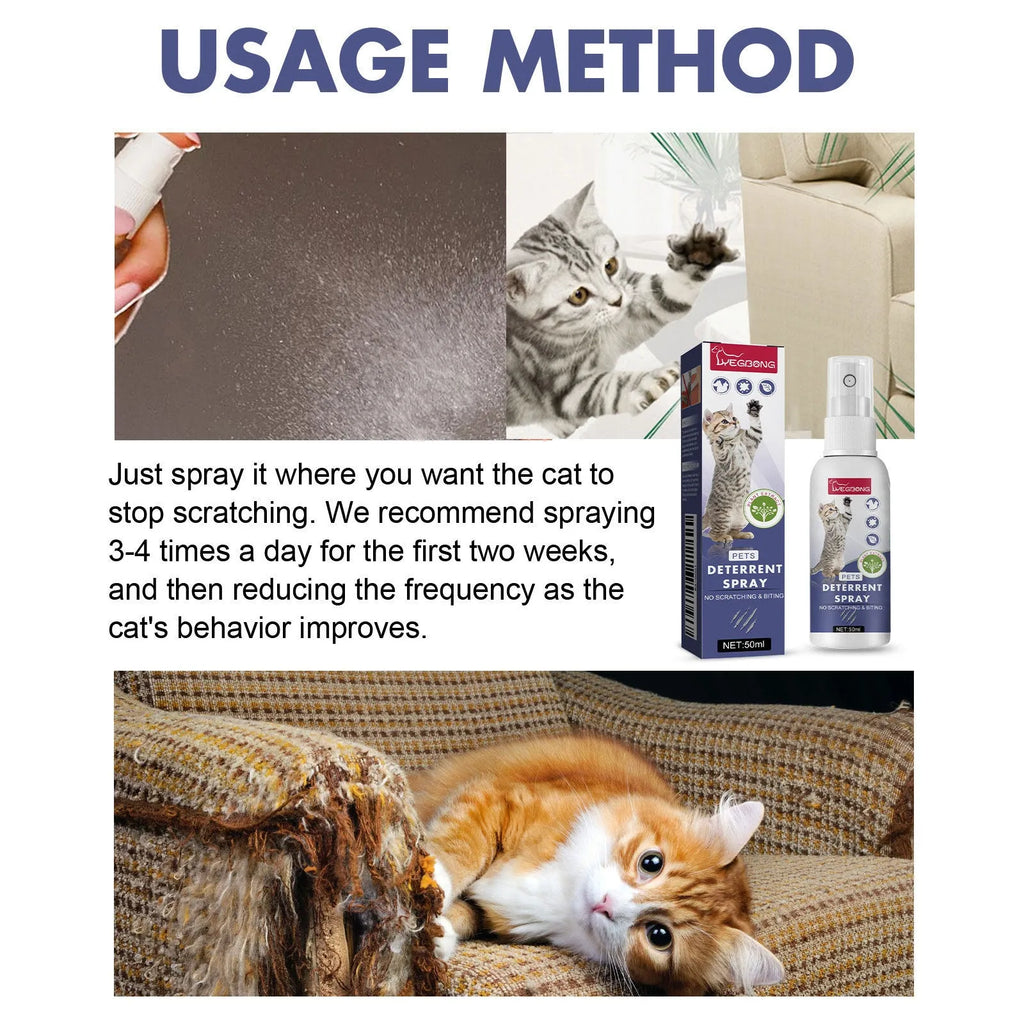 50ml pet training spray bottle in box for deterring scratching on furniture