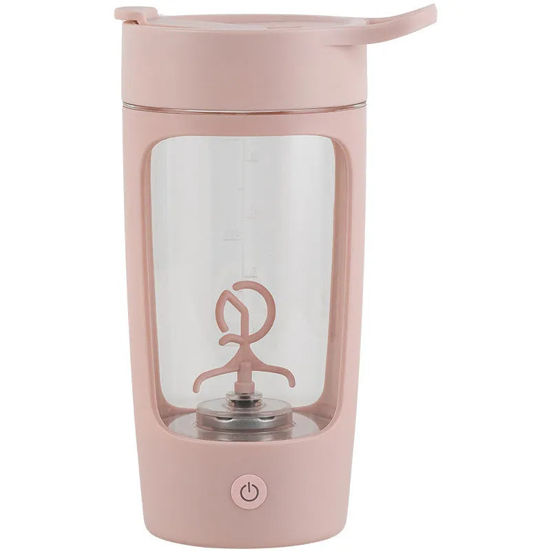Portable juice blender cup in black, blue, pink, or white with 650ml capacity and compact design
