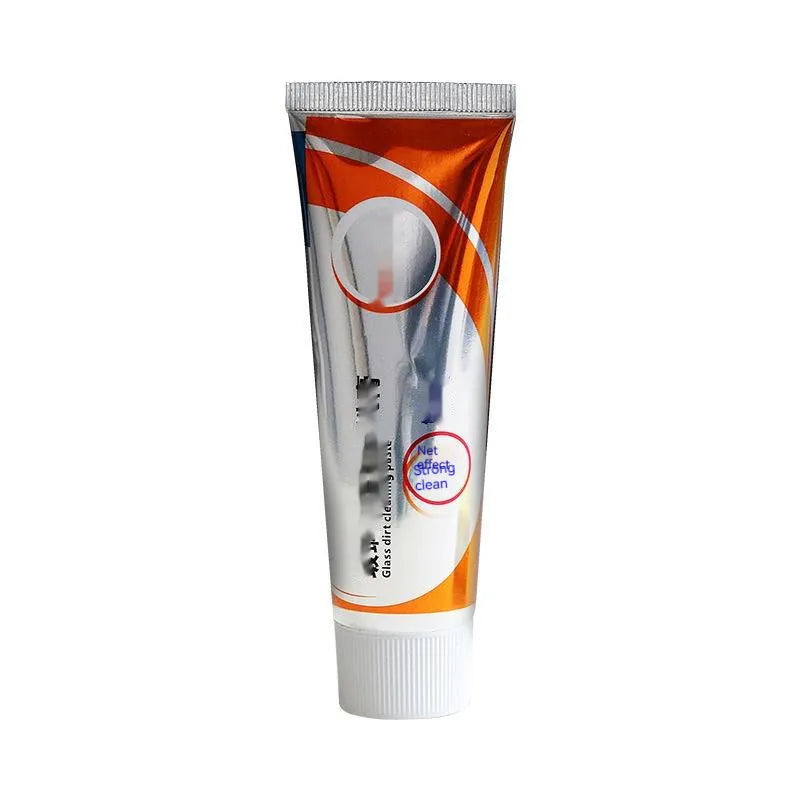 White bottle of 65ml car windscreen cleaning paste for removing oil stains from glass.