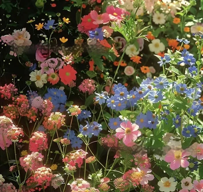 Pack of Purpleflower Holly Leaf cold and drought resistant mixed wildflower seeds for gardens.