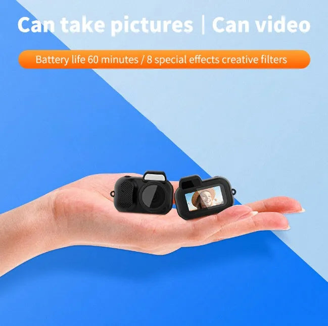 Black Y3000 HD outdoor sports camera with small display screen, shown with a memory card.