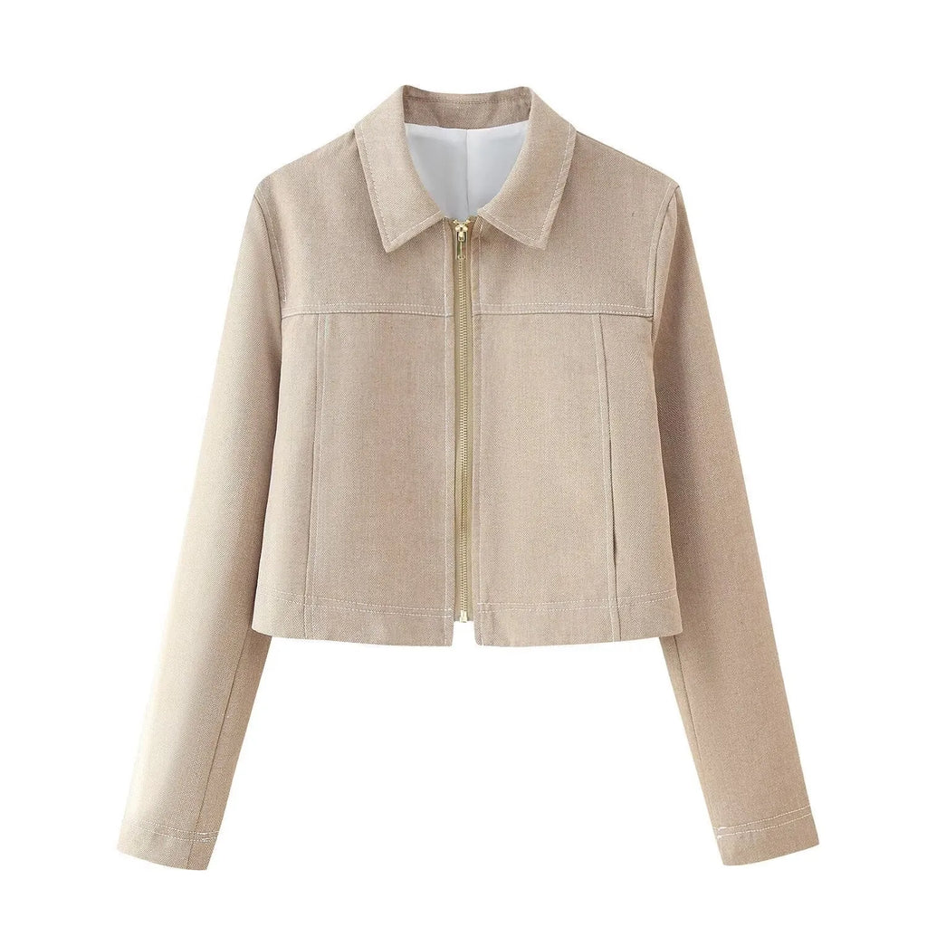 Women's herringbone pattern suit set with 3D embroidery on jacket and trousers