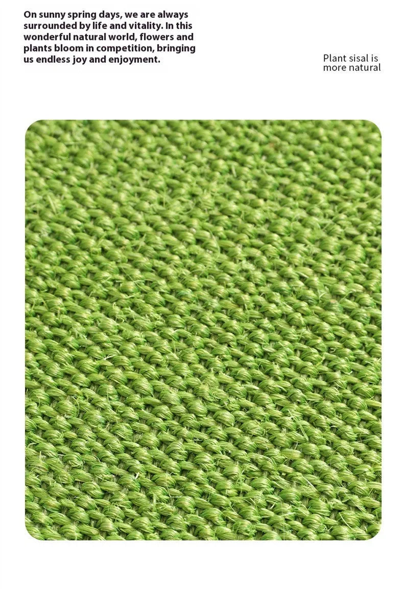 Flower sisal cat scratching pad in pastoral style with 80cm diameter on a floor