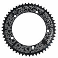 Black aluminium alloy track bicycle single disc chainring 144BCD with multiple tooth options