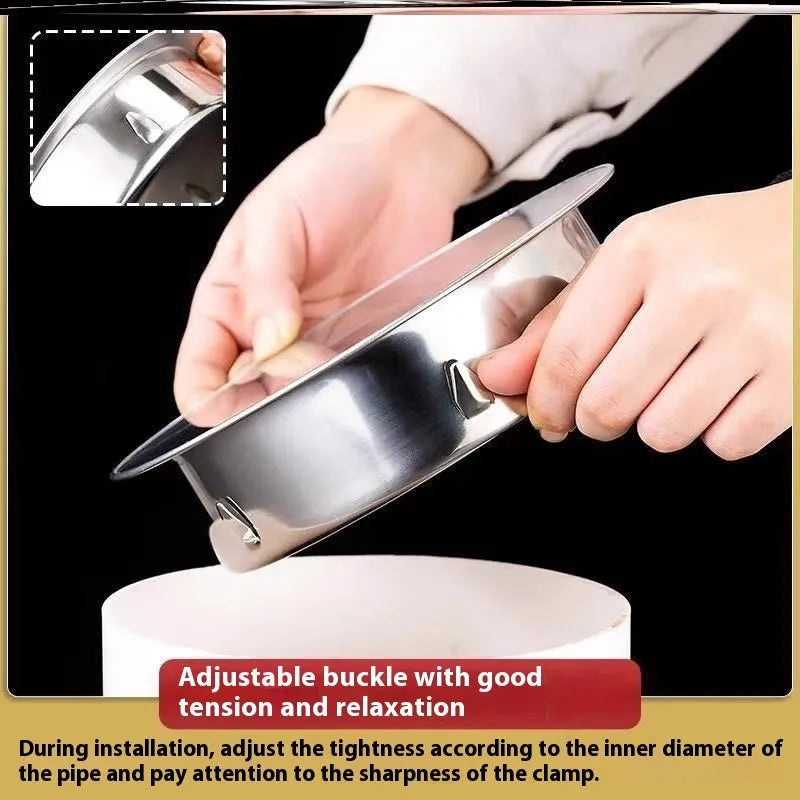 Stainless steel floor drain deodorant seal cover for 40-60mm tube plugs