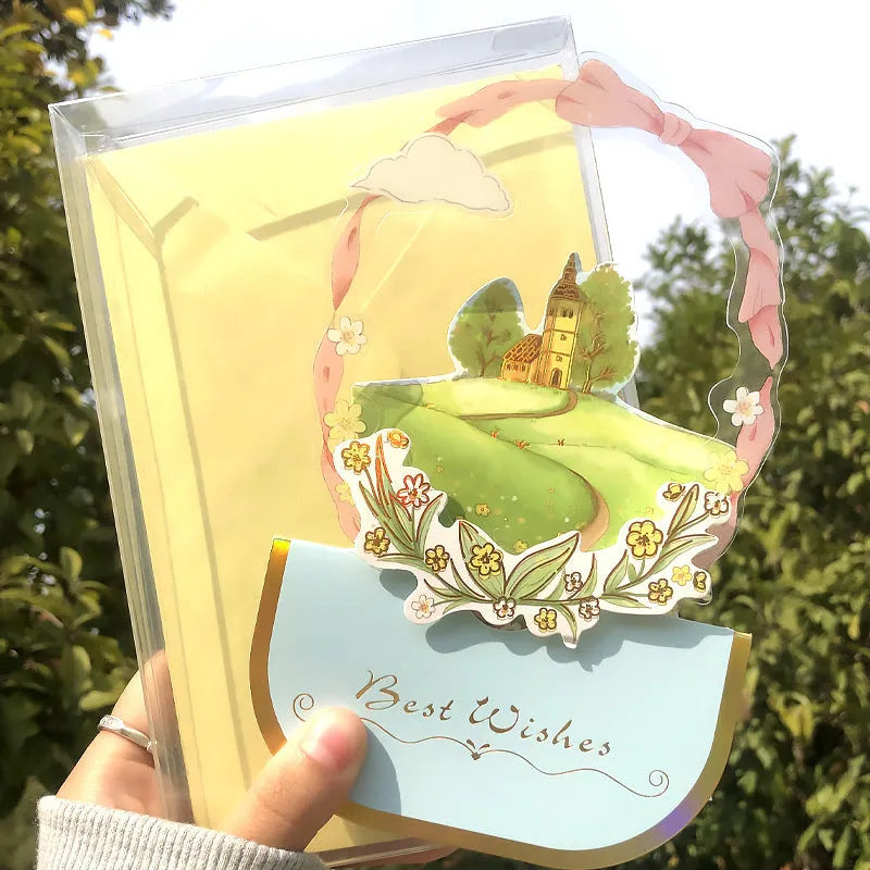 Handmade 3D butterfly-shaped birthday card with artificial flowers and hot foil stamping details.