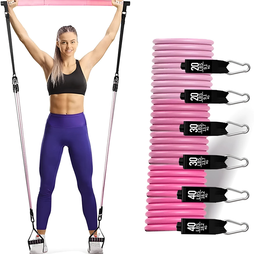 Yoga gymnastic bar 180-pound resistance band set in TPE material for fitness training